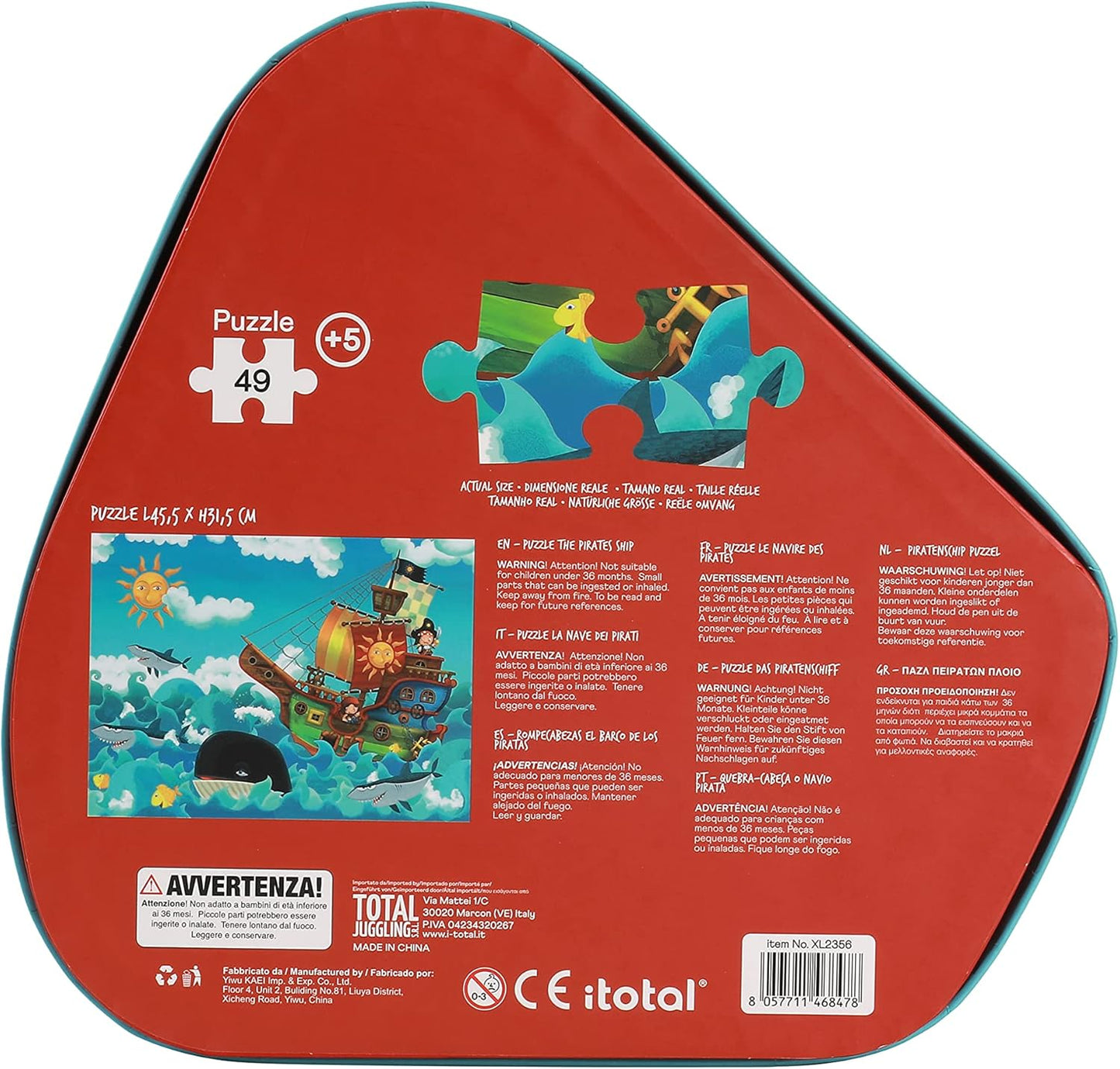 Scatola puzzle PIRATES 5+ 49 pz