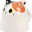 I-TOTAL® - Tazza in Ceramica Up & Down, tazza reversibile (ORANGE CAT) 300 ml