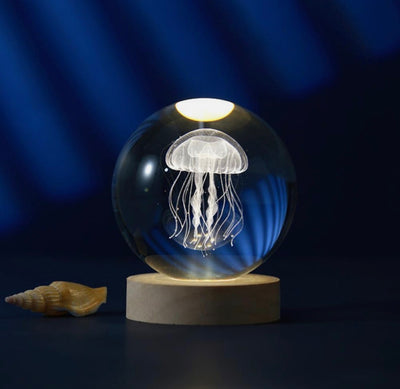 I-TOTAL®- MEDUSA Sfera di vetro 3D con LED RGB effetto sul soffitto