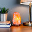 I-TOTAL® - Lampada di sale Himalayano, Naturale, Realizzata a Mano con Base in Legno NATURAL PINK (CAMBIA COLORE)