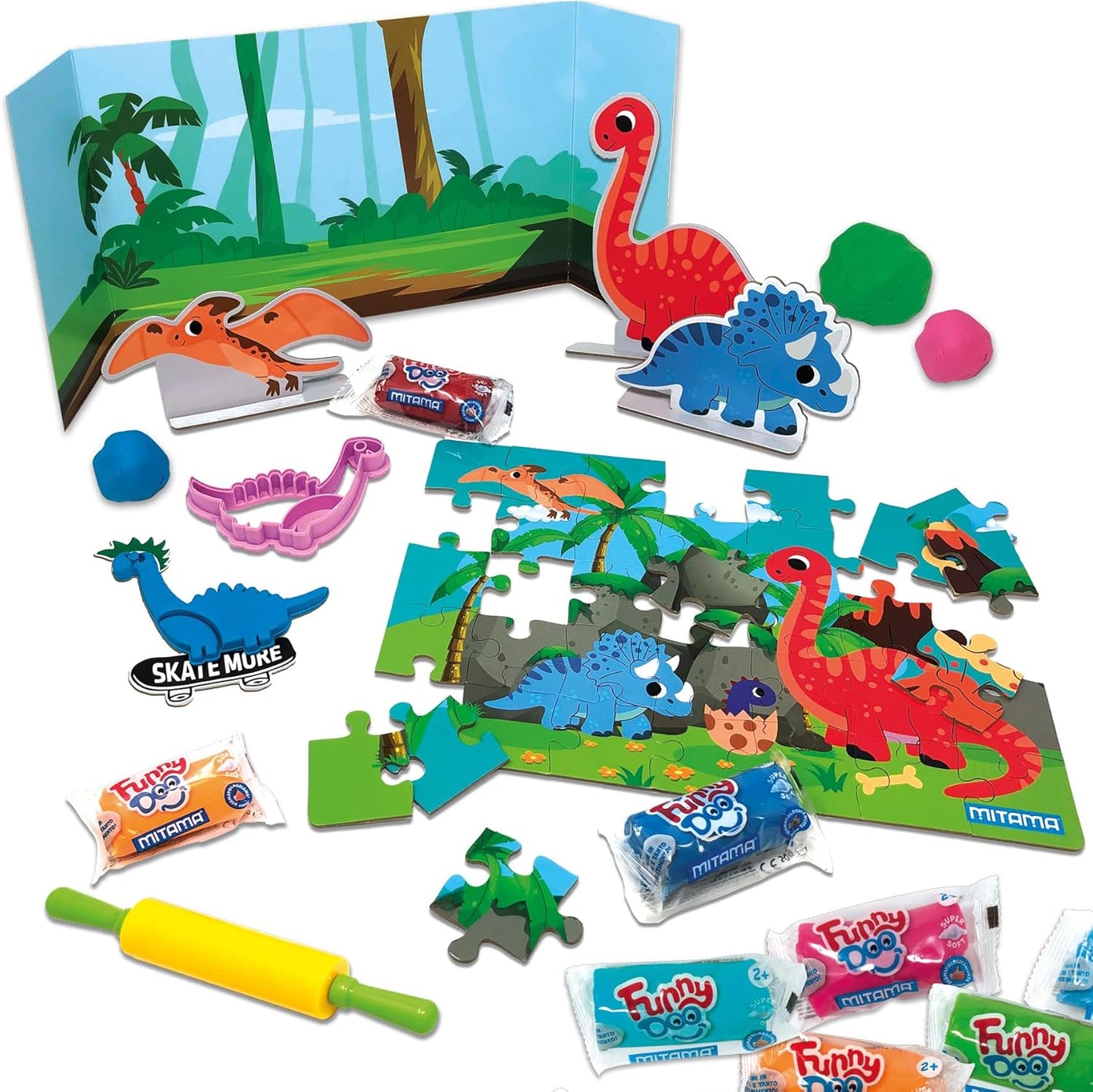 Pasta da modellare DINOS WORLD  33pz