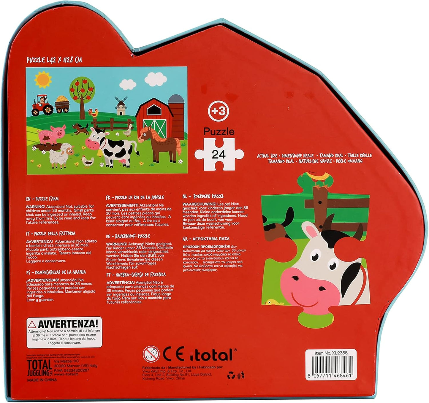 Scatola puzzle FARM  3+ 24pz
