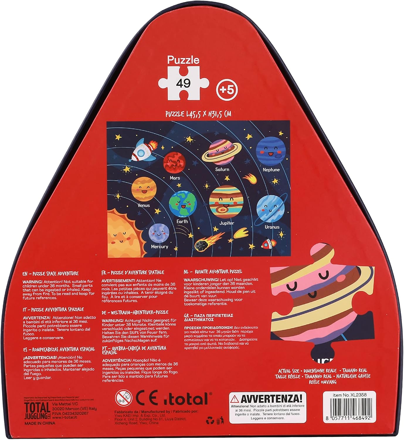 Scatola puzzle SPACE 5+ 49 pz