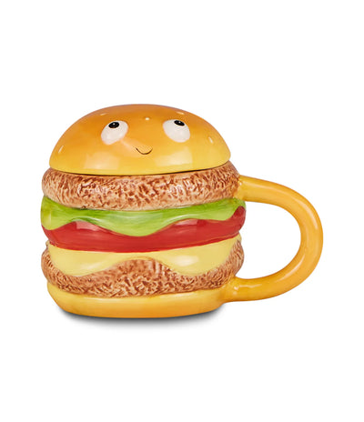 TAZZA IN CERAMICA con tappo HAMBURGER