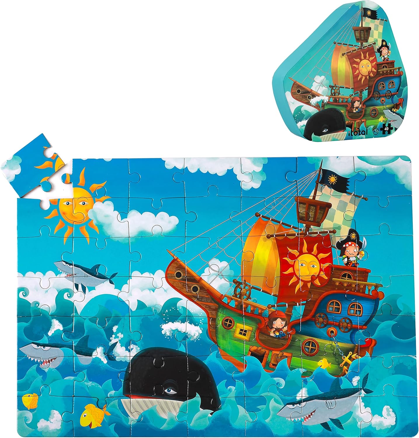 Scatola puzzle PIRATES 5+ 49 pz