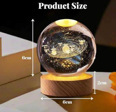I-TOTAL®- PIANETI Sfera di vetro 3D con LED RGB effetto sul soffitto