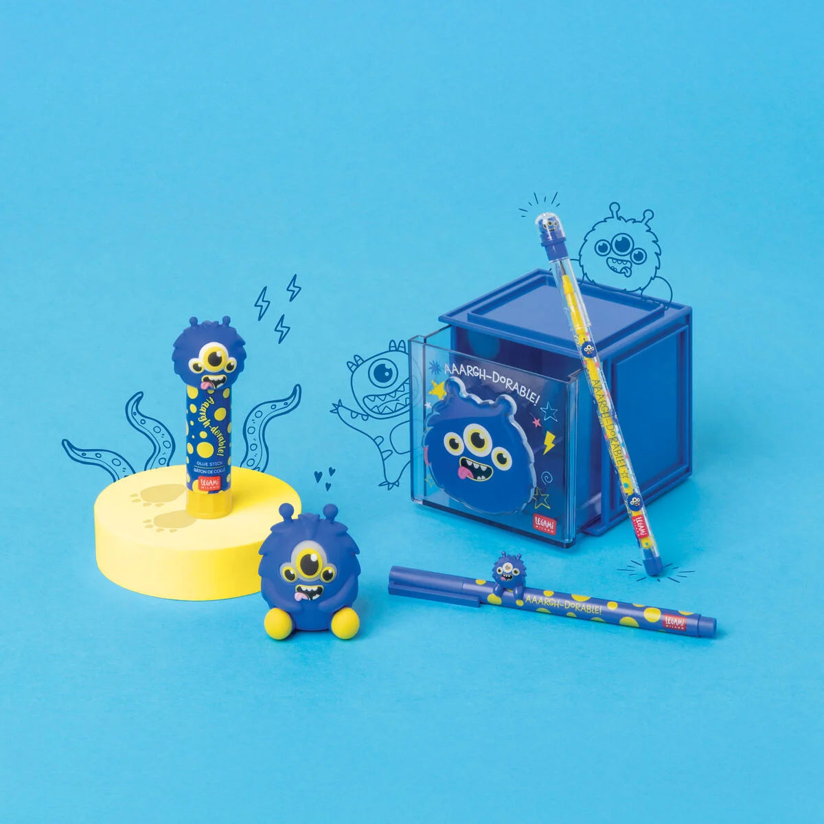 Penna Gel con Animaletto Decorativo Monster "Aaargh-dorable!" - Lovely Friends