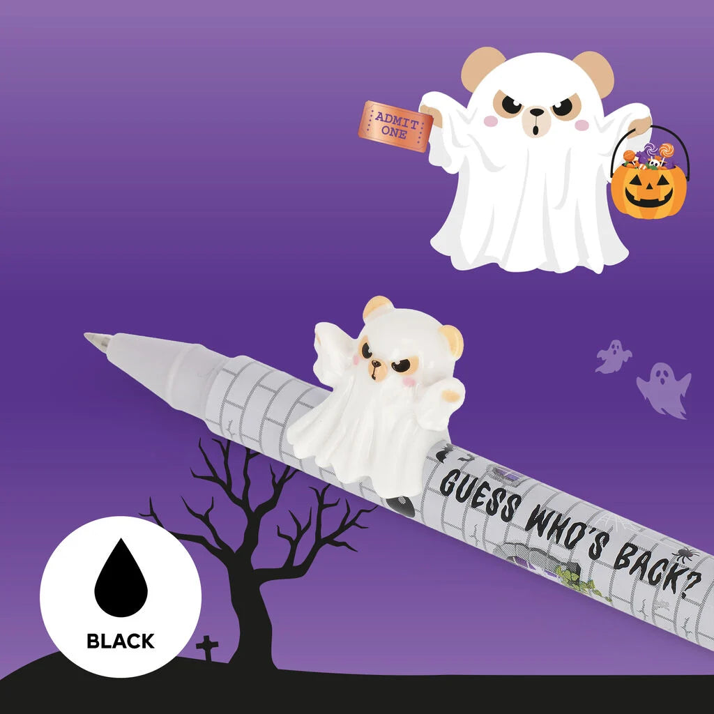 LEGAMI Set di 2 Penne Gel con Animaletto Decorativo - Lovely Friends - Spooky Party