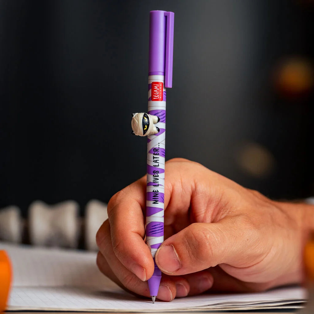 LEGAMI Set di 2 Penne Gel con Animaletto Decorativo - Lovely Friends - Spooky Party