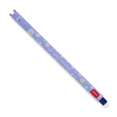 Legami Milano - Penna Gel Cancellabile Hippo "Hip Hippo Hooray!"