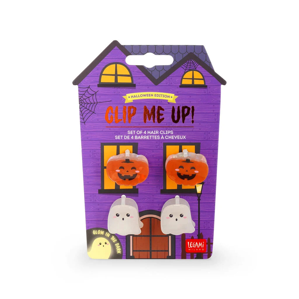 LEGAMI Set di 4 Mini Mollette per Capelli Halloween - Clip Me Up!