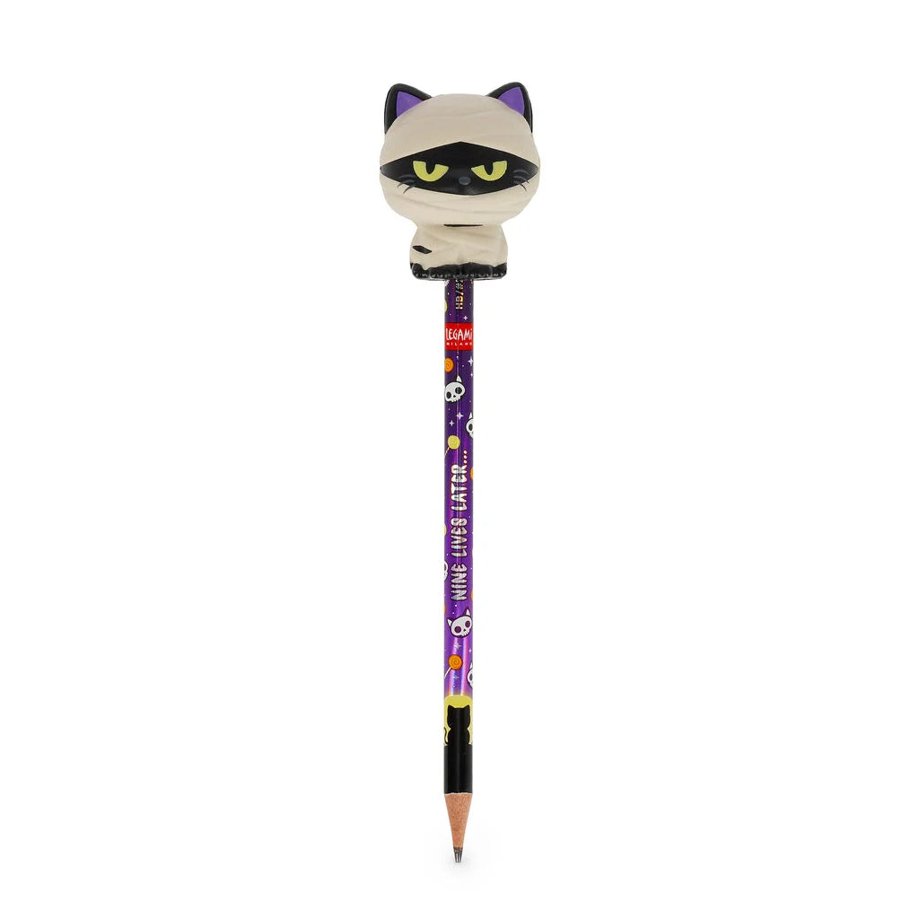 LEGAMI Matita con Antistress Halloween Mummy Cat "Nine Lives Later" - Squeezies