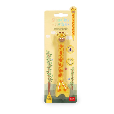 Legami Milano - Penna a Sfera Giraffe con Base - Stand-Ink Ovation