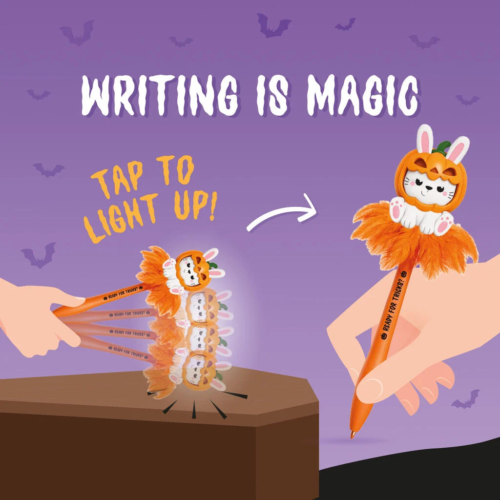 LEGAMI Penna a Sfera Luminosa - Pumpkin Bunny - Writing is Magic