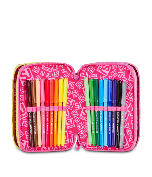 ASTUCCIO 3 ZIP - JOYFUL PINS GIRL