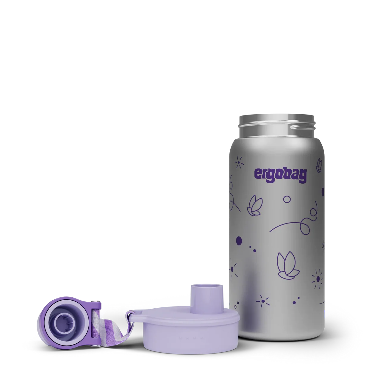 Stainless steel drinking bottle Ergobag BUTTERFLY