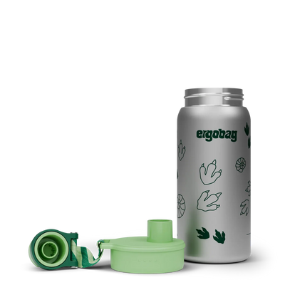Stainless steel drinking bottle Ergobag JUNGLE