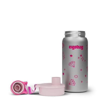 Stainless steel drinking bottle Ergobag GLITTERY