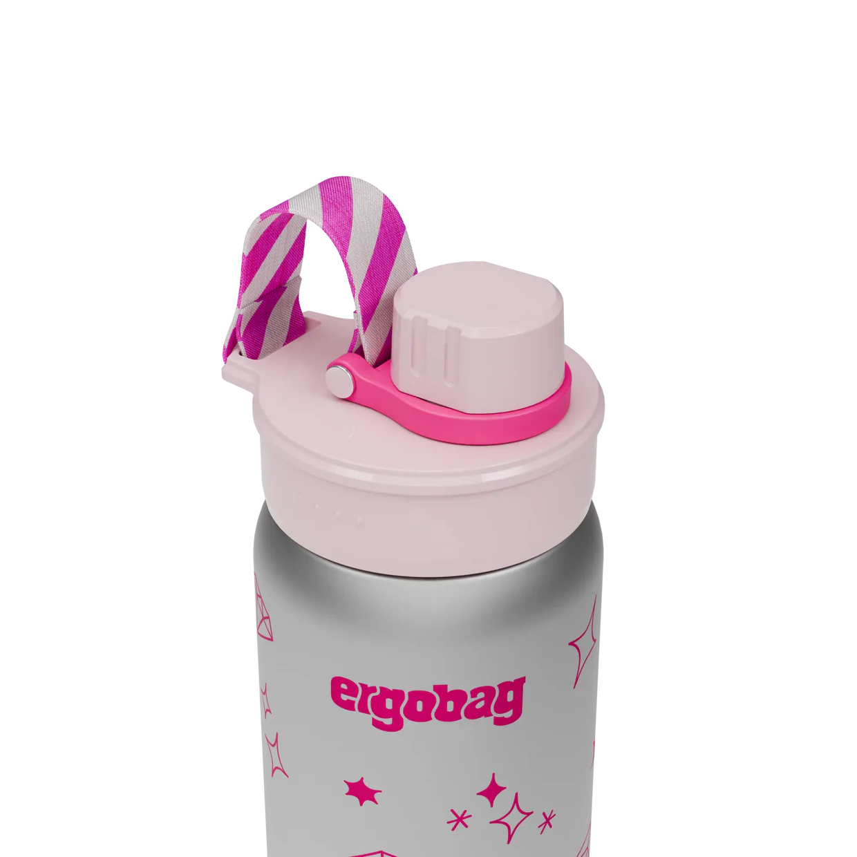 Stainless steel drinking bottle Ergobag GLITTERY