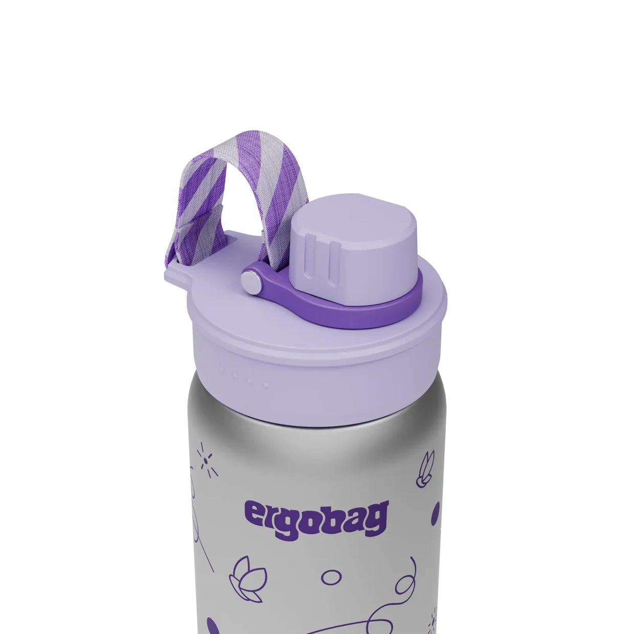 Stainless steel drinking bottle Ergobag BUTTERFLY