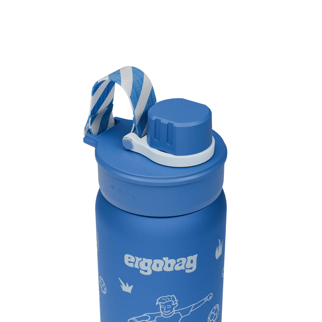 Stainless steel drinking bottle Ergobag SOCCER