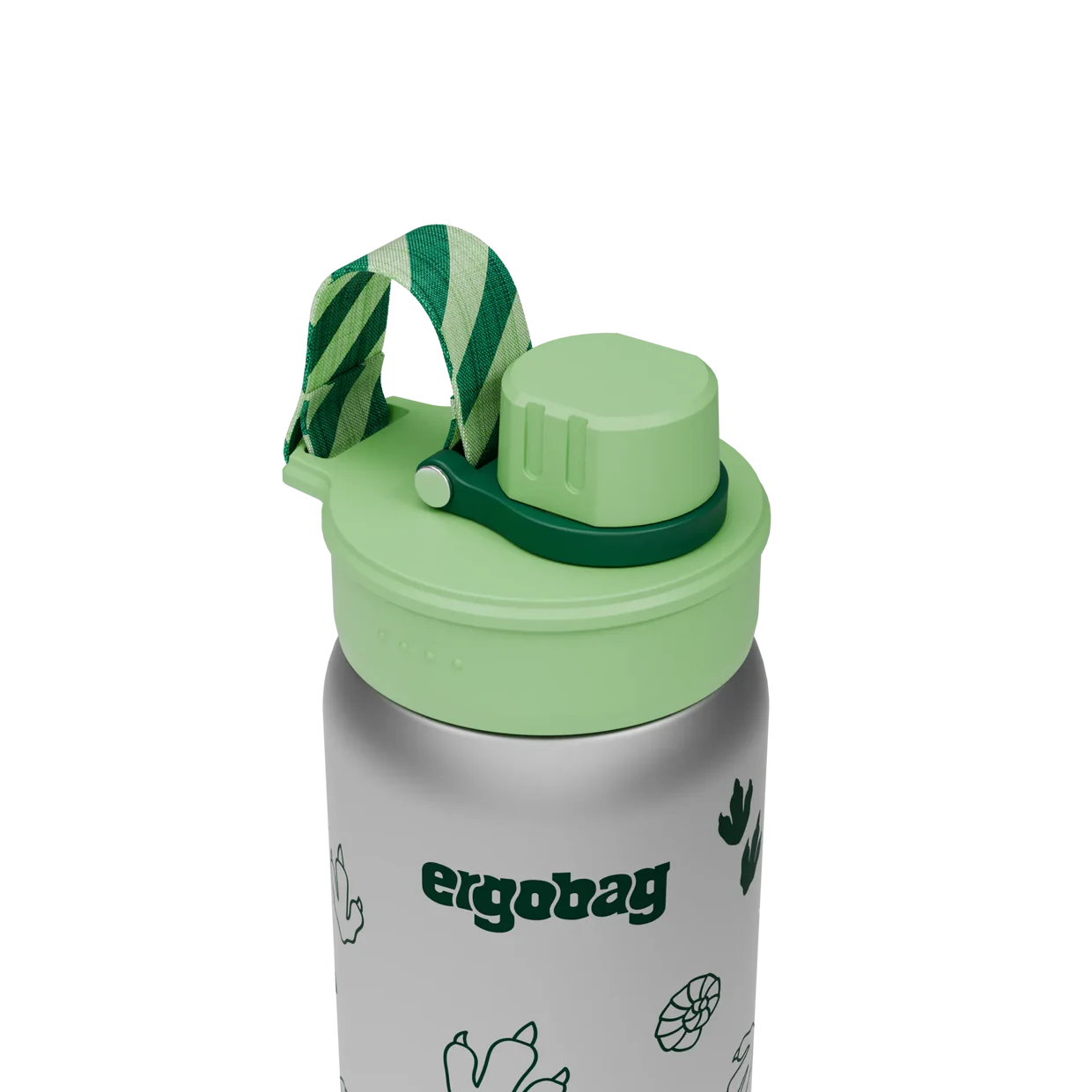Stainless steel drinking bottle Ergobag JUNGLE