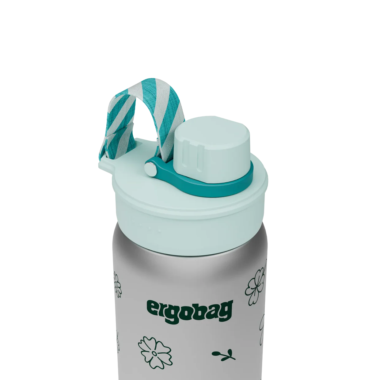 Stainless steel drinking bottle Ergobag FLOWERS