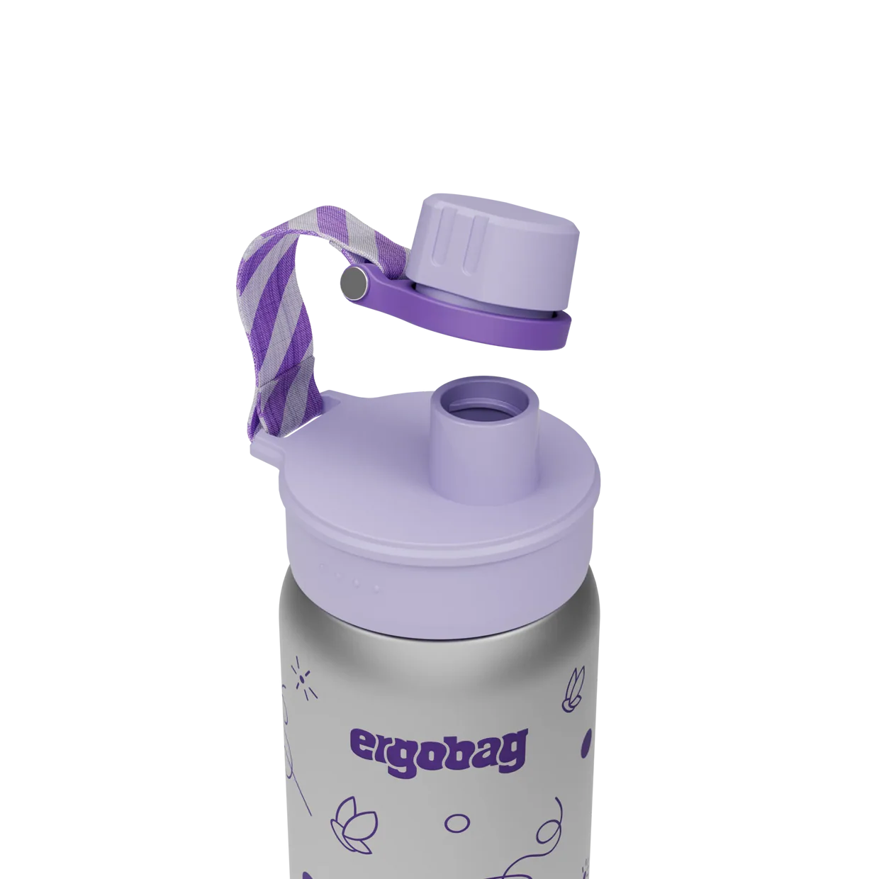 Stainless steel drinking bottle Ergobag BUTTERFLY