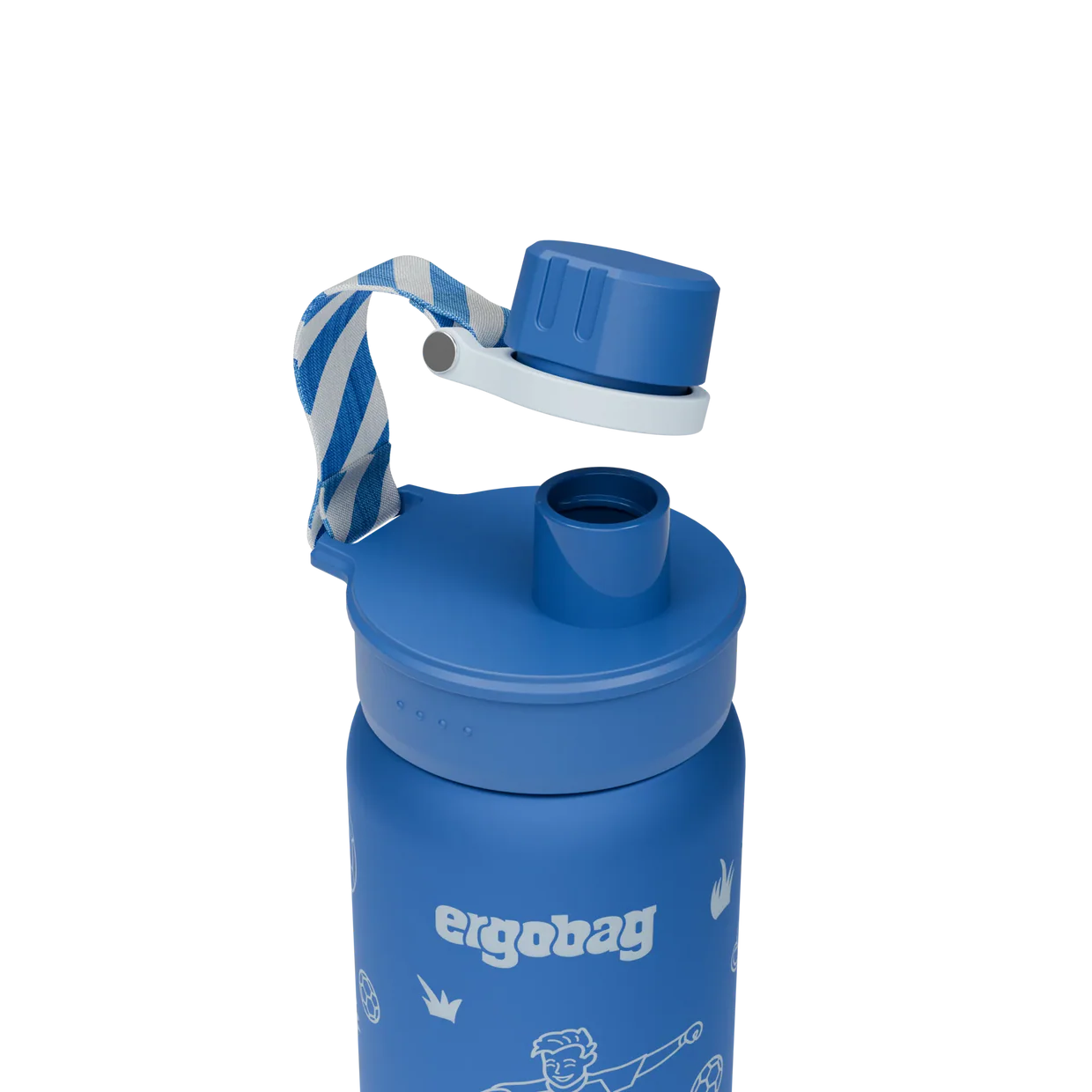Stainless steel drinking bottle Ergobag SOCCER