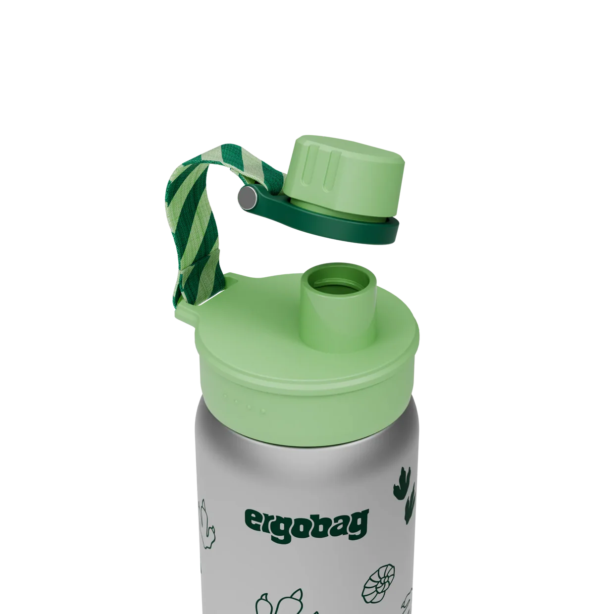 Stainless steel drinking bottle Ergobag JUNGLE