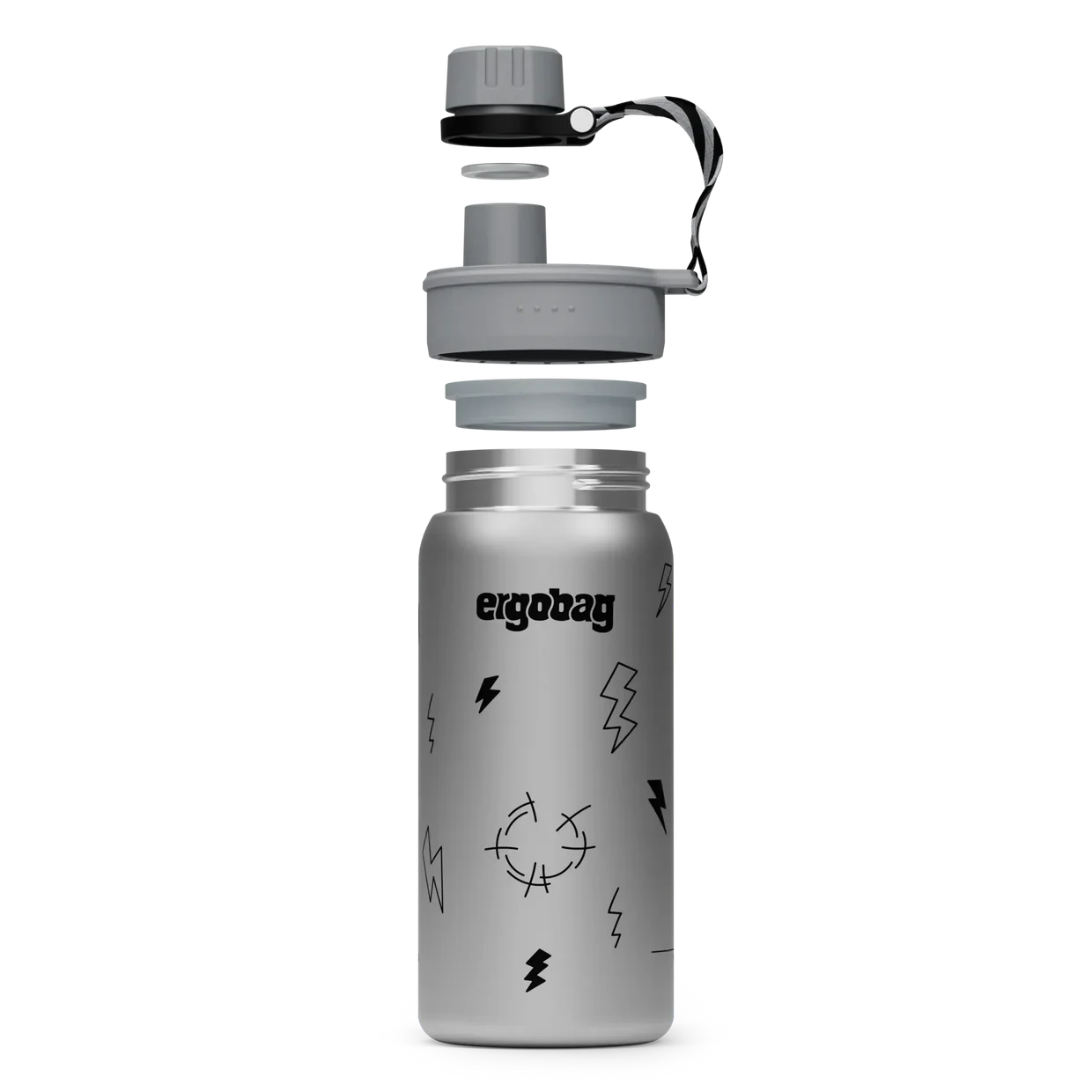 Stainless steel drinking bottle Ergobag THUNDERSTORM