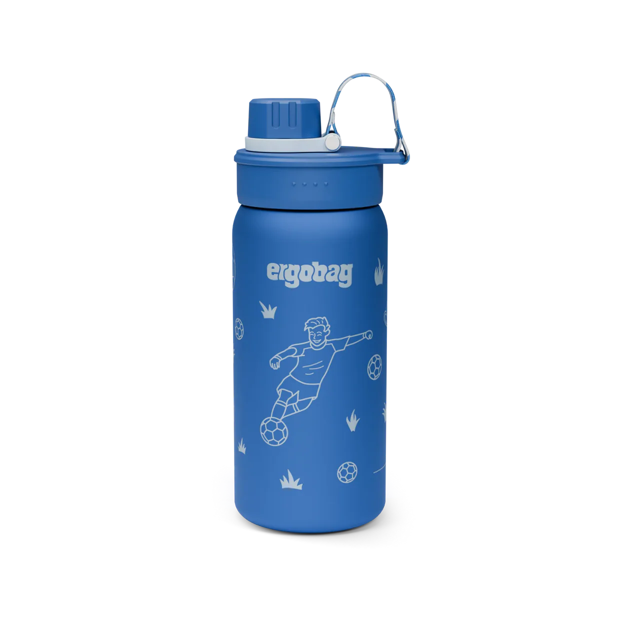 Stainless steel drinking bottle Ergobag SOCCER