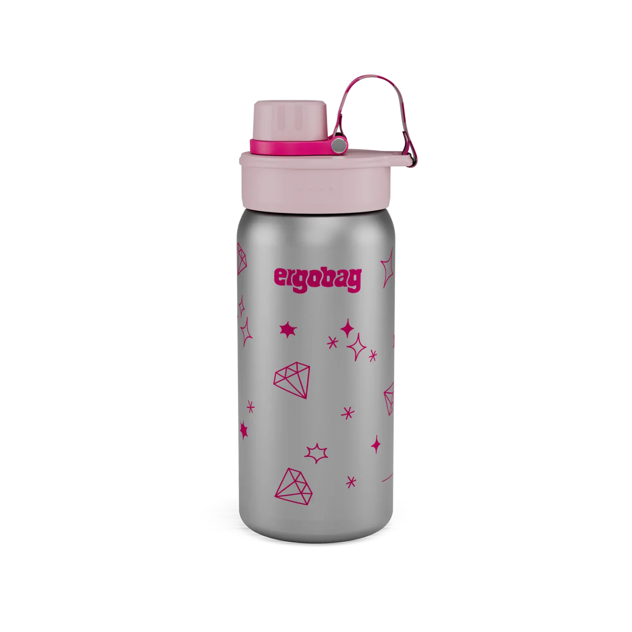 Stainless steel drinking bottle Ergobag GLITTERY
