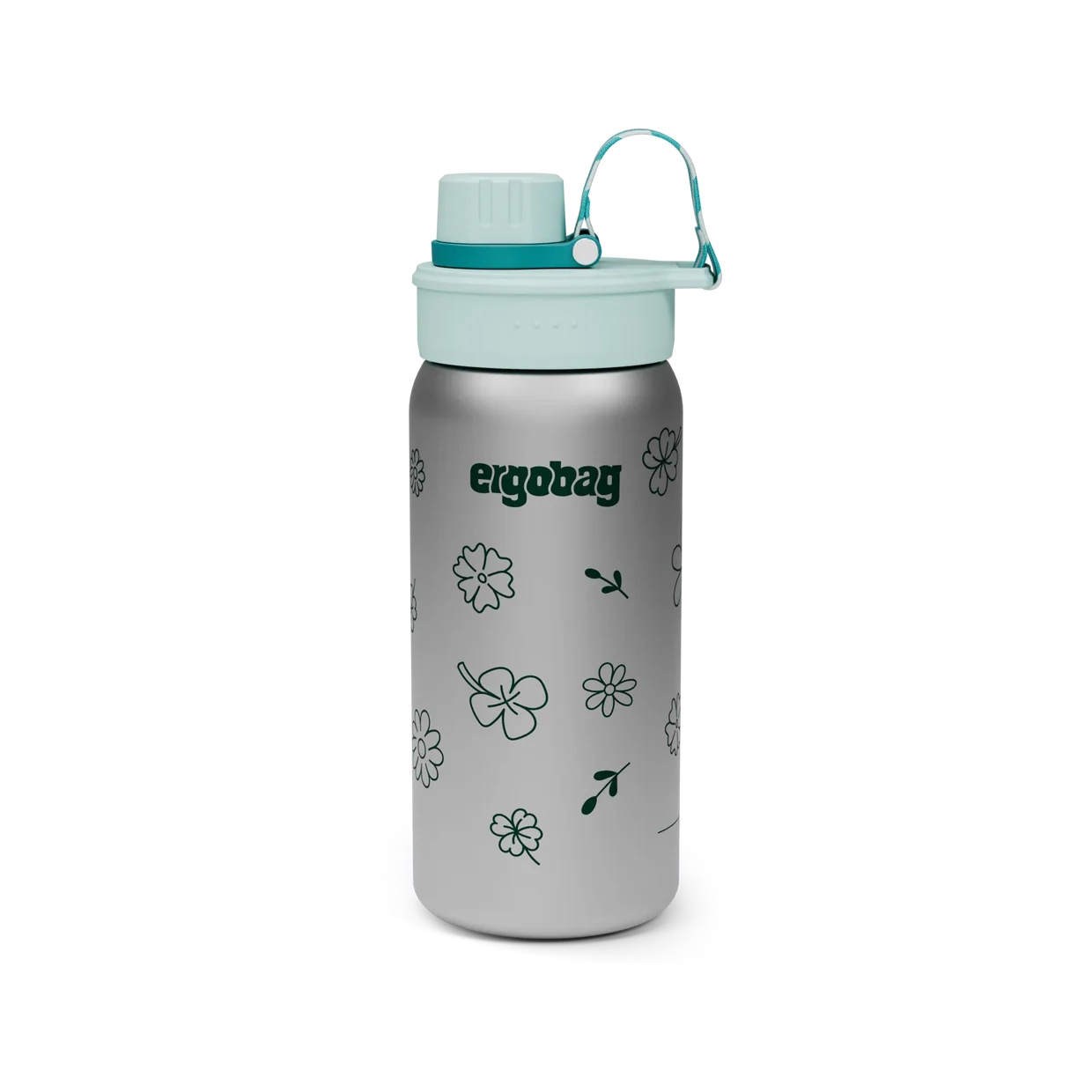 Stainless steel drinking bottle Ergobag FLOWERS