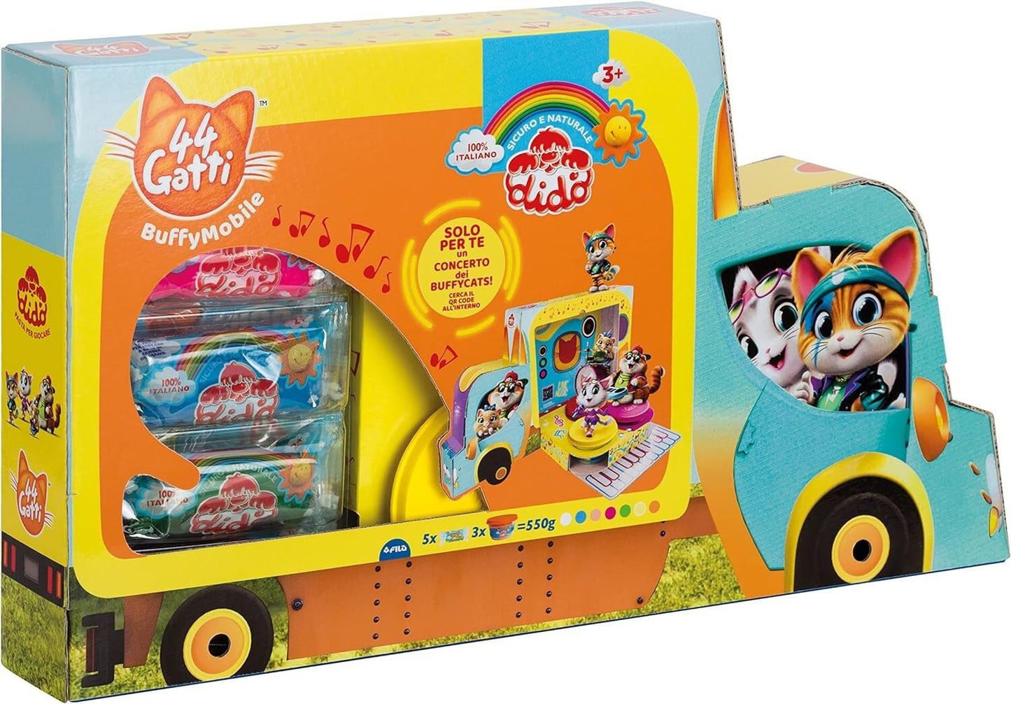 Didò 44 Gatti Buffymobile Pasta da Modellare Colori Misti Con Accessori