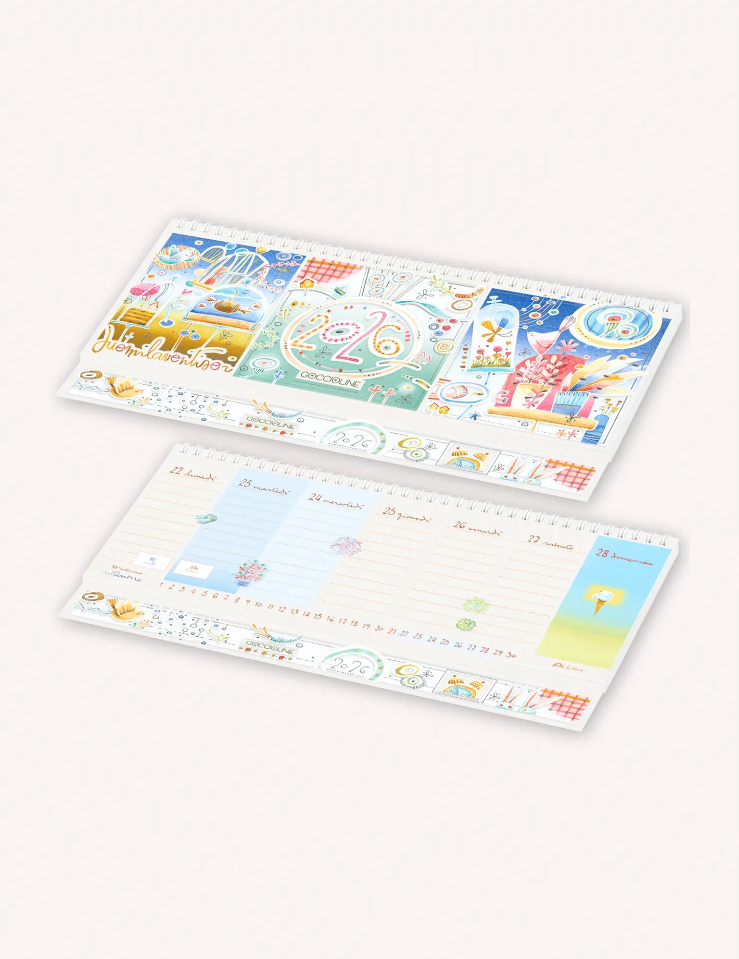 Weekly planner goccioline 2026